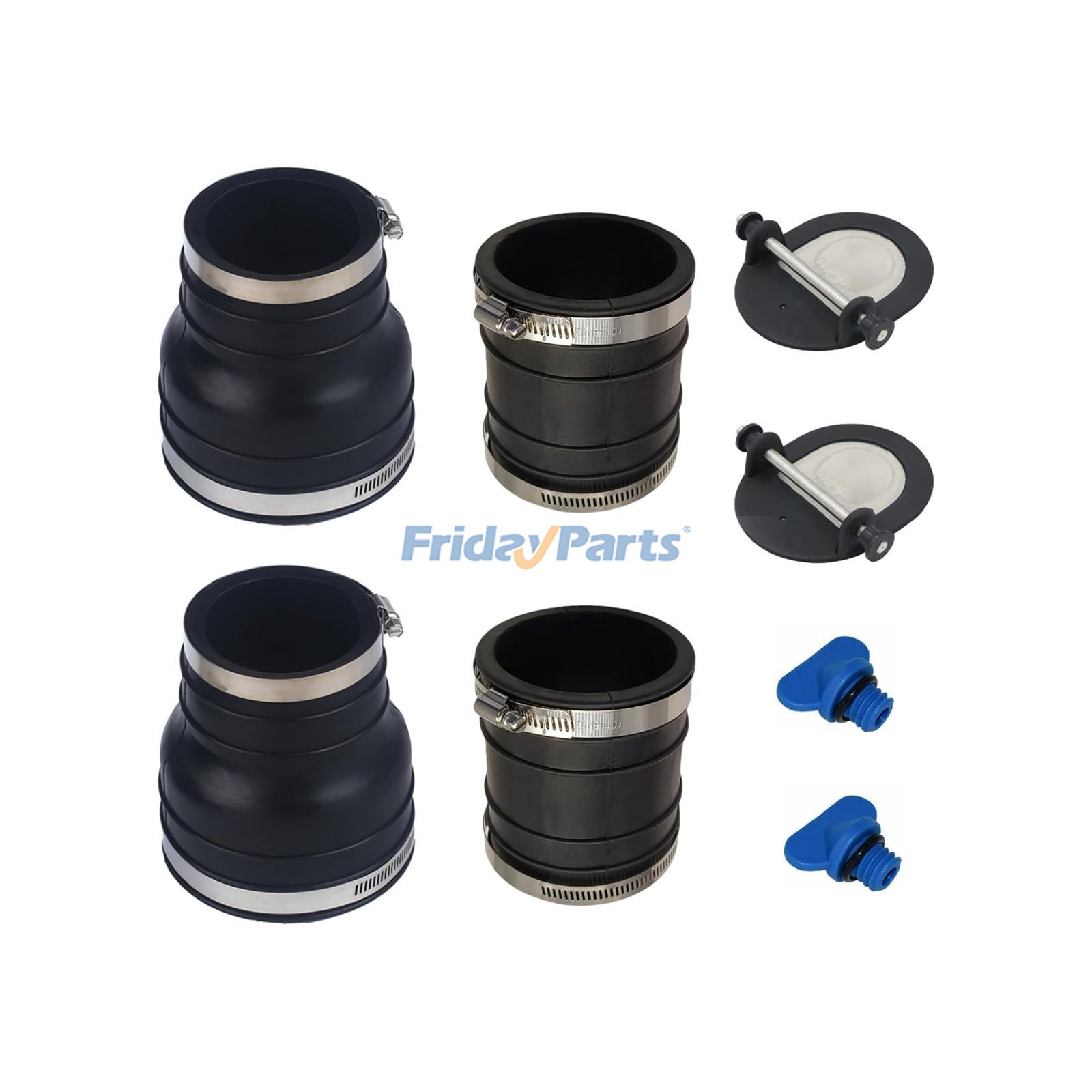 Kit de tubes à soufflet de collecteur d'échappement 3" 32-90949T 70981A3 pour transmission en Z à joint humide MerCruiser GM V6 V8