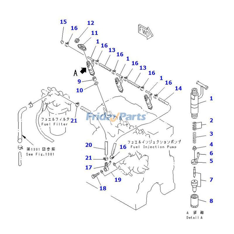 3 STÜCKE Kraftstoffeinspritzdüse 3D78AE 3D75N 3D75für Bagger