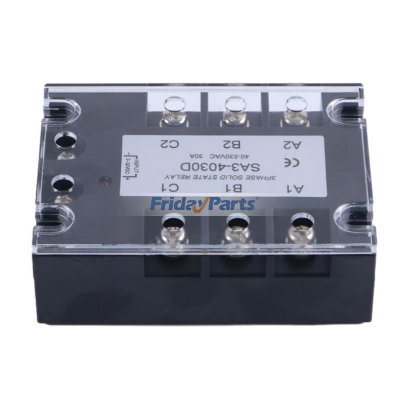 Relais statique triphasé Charge 40-530VAC 30A Entrée SSR 4-32VDCpour Autres Équipements de Construction