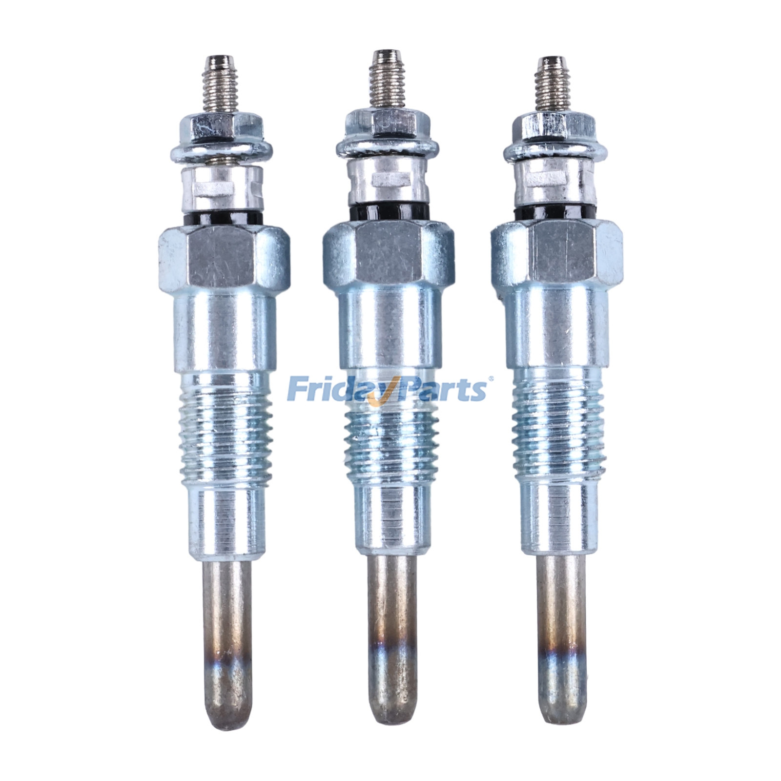 Conjunto de 3 velas de ignição M87919 AT110814 para motores Yanmar 3TN66C, 3TNA72UJ e 3TNE74, além de motores John Deere 655, 755, 2210, 4010, 4100, 4110, 375, 3375, 330, 430, 455, X495, X595, 655, 755, 670, 770, F915, F925 e F935.