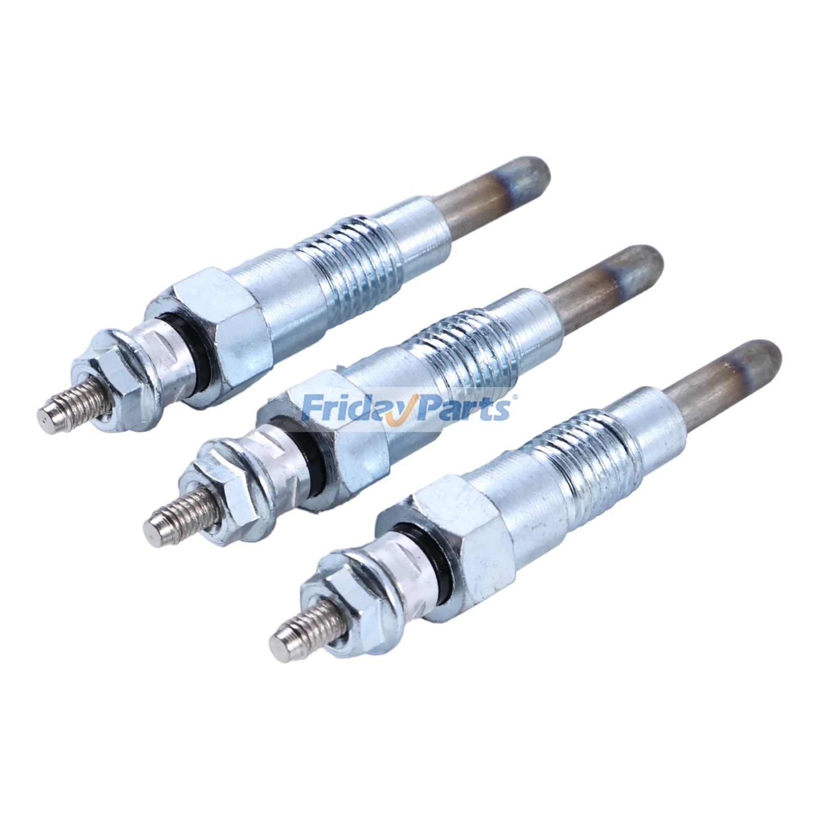 Conjunto de 3 velas de ignição M87919 AT110814 para motores Yanmar 3TN66C, 3TNA72UJ e 3TNE74, além de motores John Deere 655, 755, 2210, 4010, 4100, 4110, 375, 3375, 330, 430, 455, X495, X595, 655, 755, 670, 770, F915, F925 e F935. FridayParts