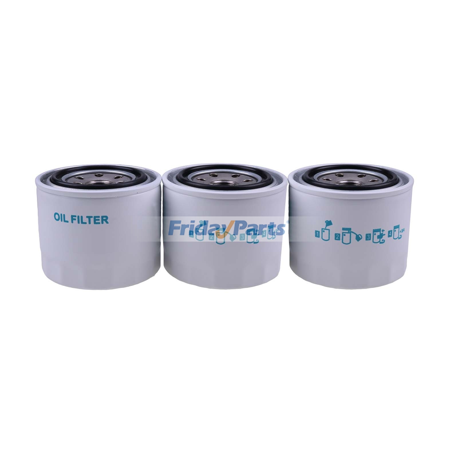 Conjunto de 3 filtros de óleo para geradores Onan HDKCA, HDKCB, HDKLA e HDKLB - Substitui o Fleetguard LF3706 para Gerador