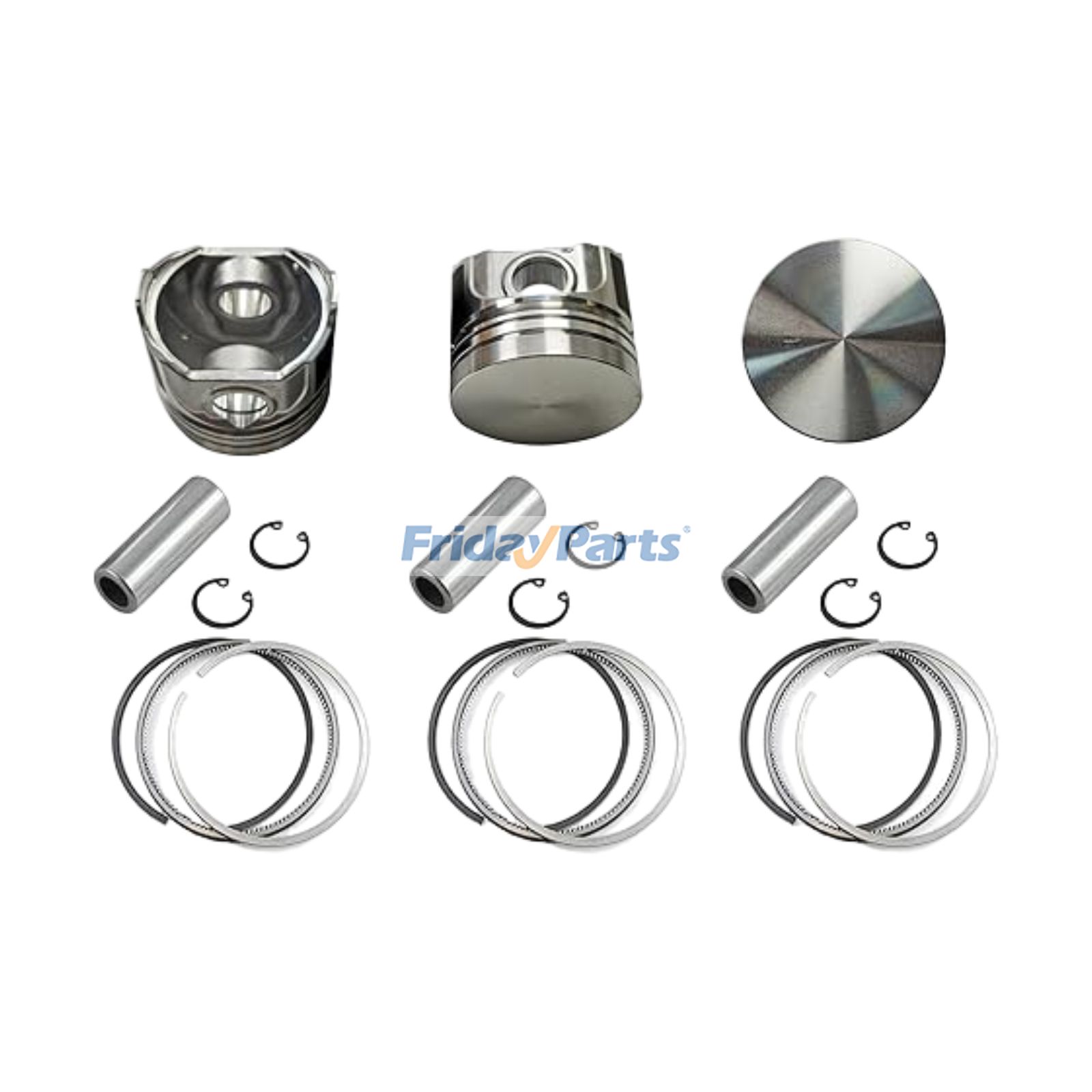 3-teiliger Kolbensatz 15841-21110 für Kubota Motor D600 Traktor G3200 G5200H G-5500S Nullwendekreismäher Z400