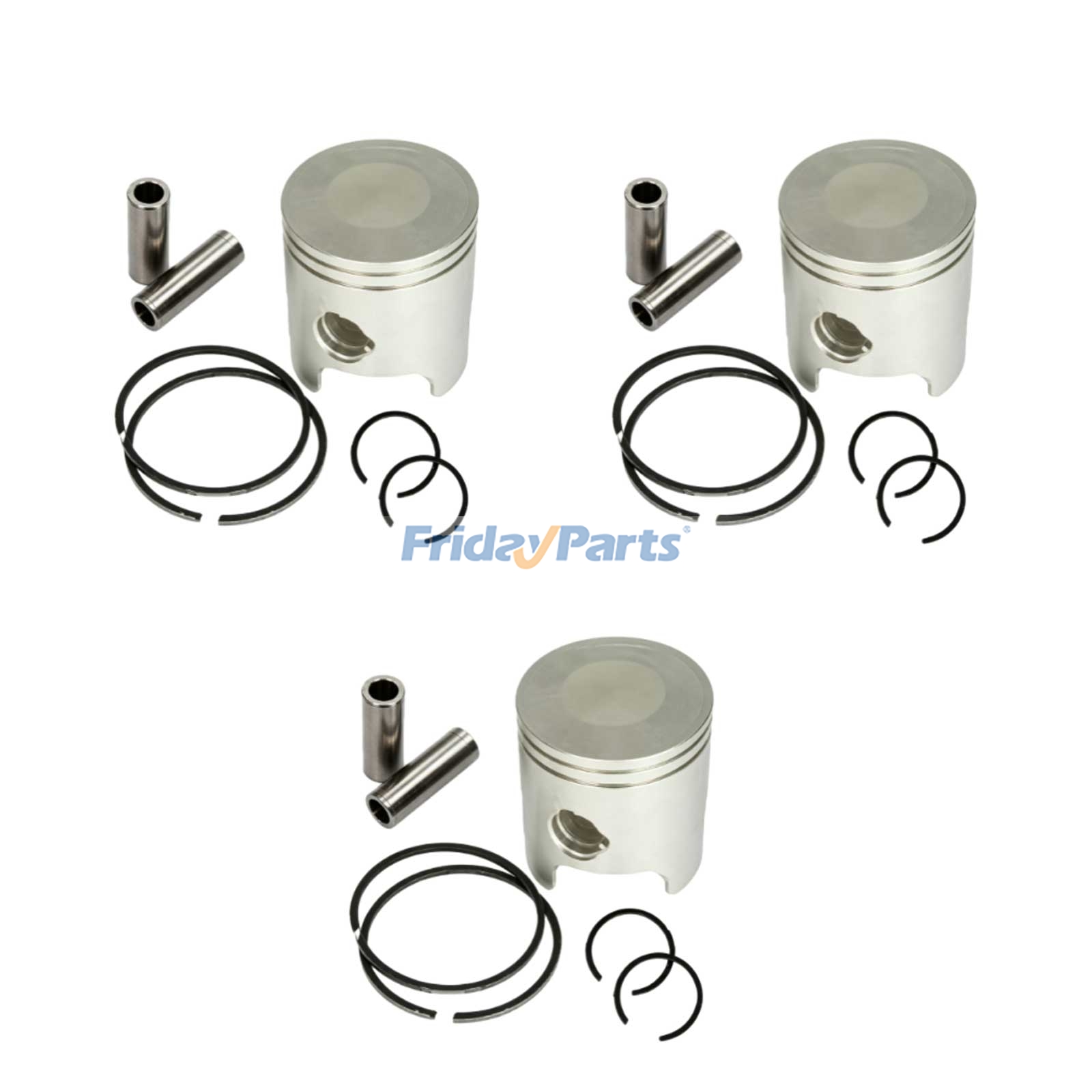 Kit de pistones de 3 piezas 6K5-11631-00 para motor fueraborda Yamaha de 60 hp y 2 tiempos para Motor,Marino