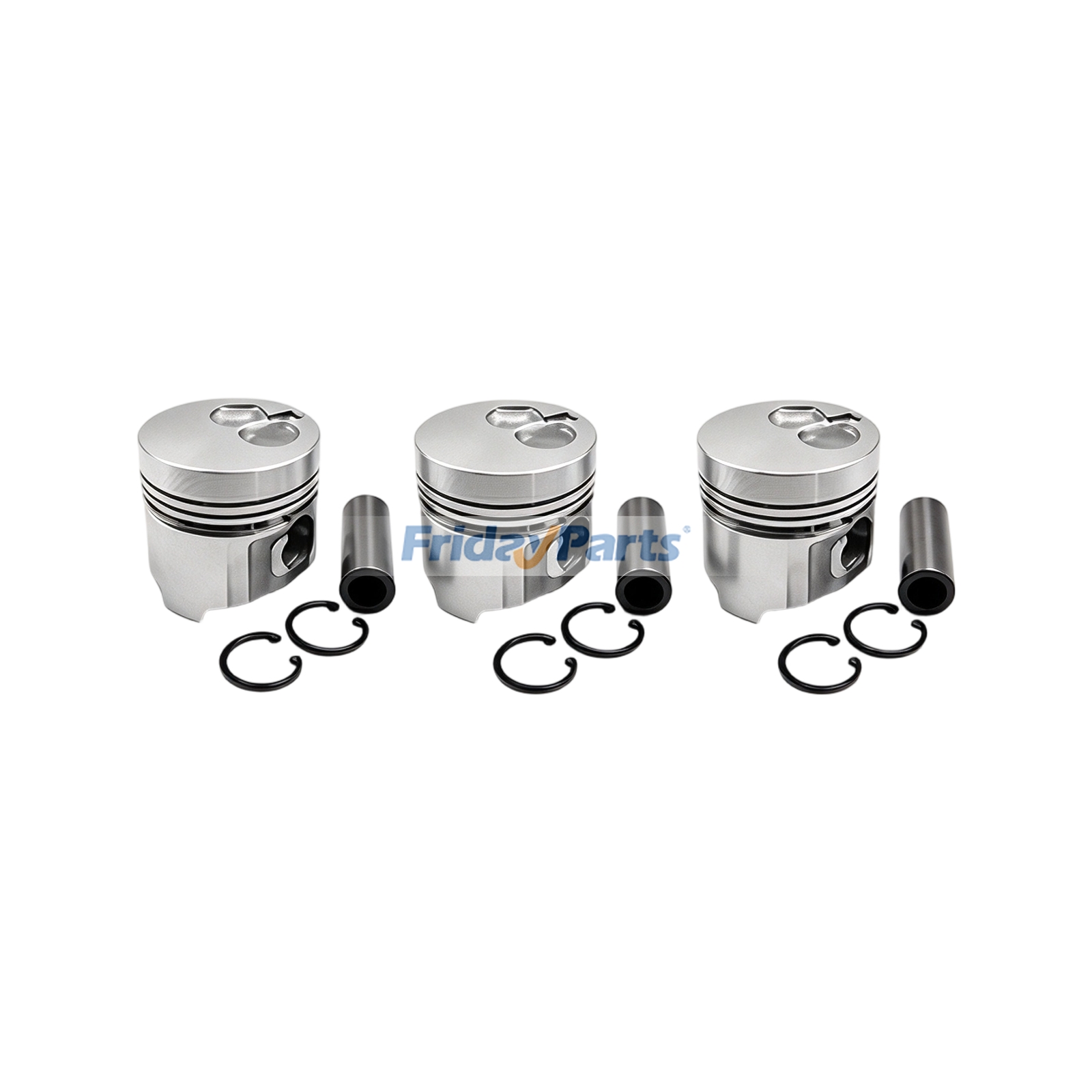 3 Pieces Piston Kit for Yanmar 3TNA68 Komatsu 3D68 Engine
