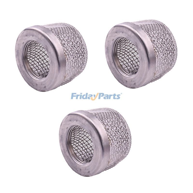 3 Pieces Pump Inlet Filter 1" NPT Thread Double Screen 181-072 for Graco EM 590 GM 7000 LineLazer 3900 UltraMax 1095