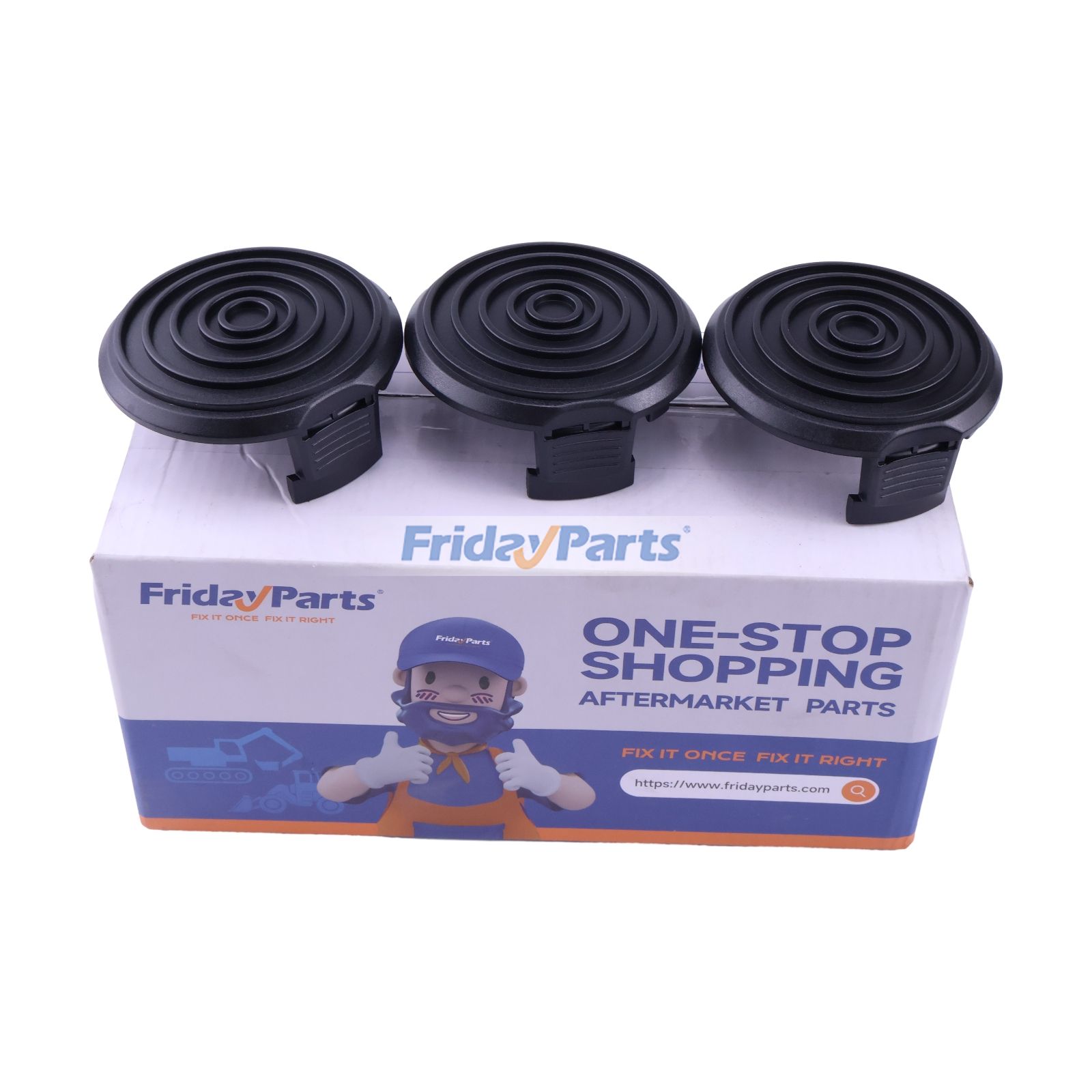 3 Pieces Spool Cap Cover WA0037 for Worx Cordless String Trimmer WG168 WG184 WG190 WG191