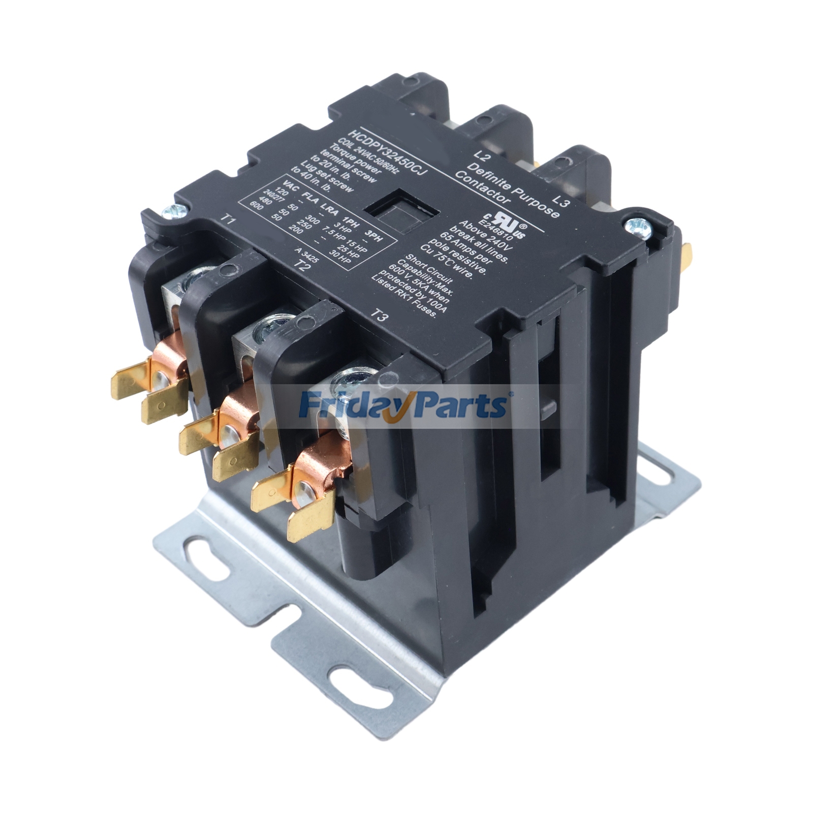 3 Pole 50A 24V Air Conditioner Contactor HCDPY32450CJ HCCY3XQ05CJ
