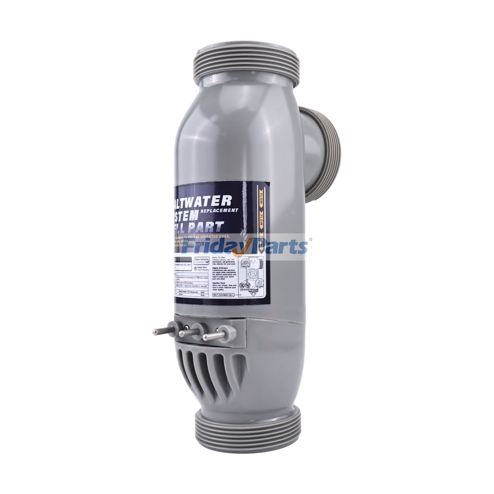 Celda de sal de 3 puertos R0452400 PLC1400 para el clorador electrónico de agua salada Zodiac Jandy AquaPure PureLink, sistema de purificación de agua