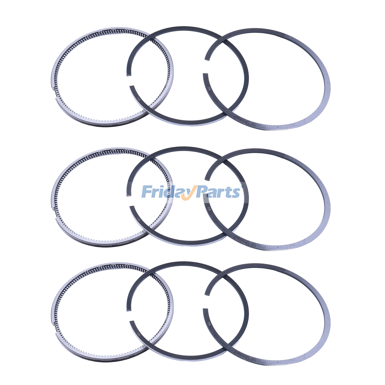 3 Sets Piston Ring 729100-22500 for Yanmar Engine 3TN84E-G1 3TN84E-G2 3TN84E-S 3TNC78E-S 3TNC78L-RKAH 3TNC78L-RTBZ 4TNA78L-RNK 3TNC78