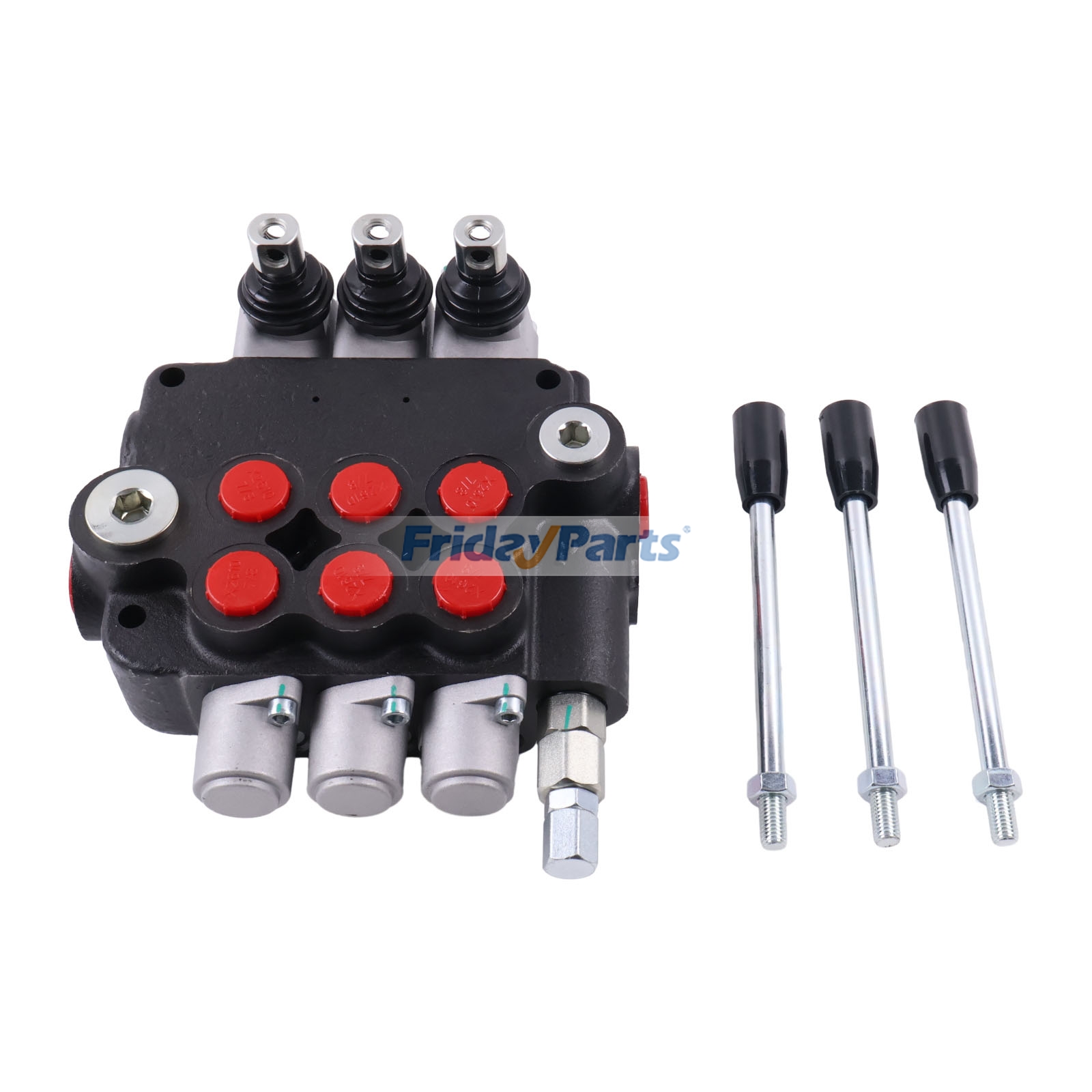 Compre Válvula de controle hidráulico monobloco de centro aberto de 3 carretéis, 21 GPM, 3600 PSI na FridayParts