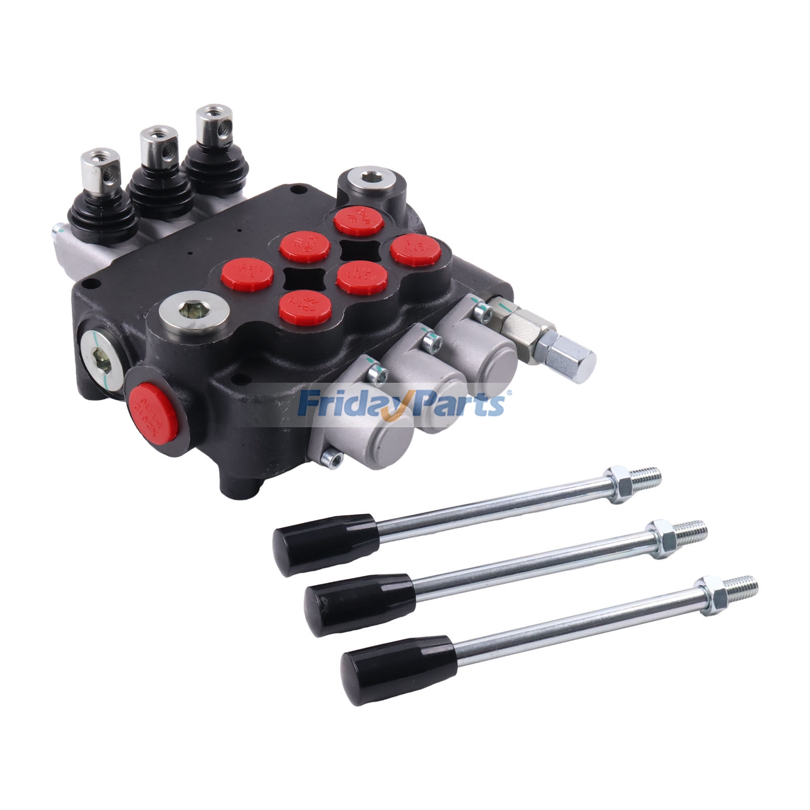 Válvula de controle hidráulico monobloco de centro aberto de 3 carretéis, 21 GPM, 3600 PSI para Outros