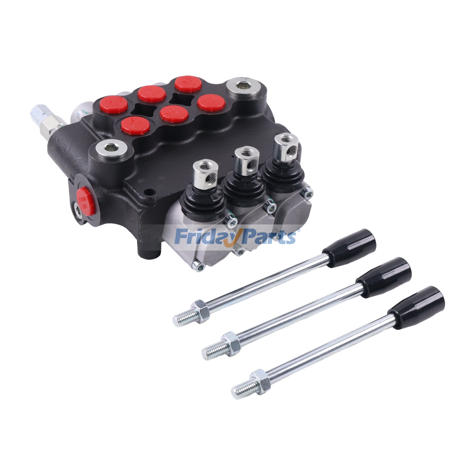 Outros Para OUTRA MARCA - Válvula de controle hidráulico monobloco de centro aberto de 3 carretéis, 21 GPM, 3600 PSI