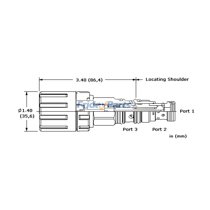 Válvula direcional de 3 vias com acionamento manual, compatível com o modelo DWDM-LAN da Sun Hydraulics. Qualidade premium com 3 anos de garantia. para Escavadora ,Carregadora 