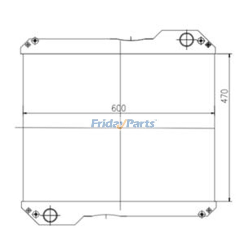 Núcleo do radiador de água 30/926051 para retroescavadeira JCB 4CX 3CX