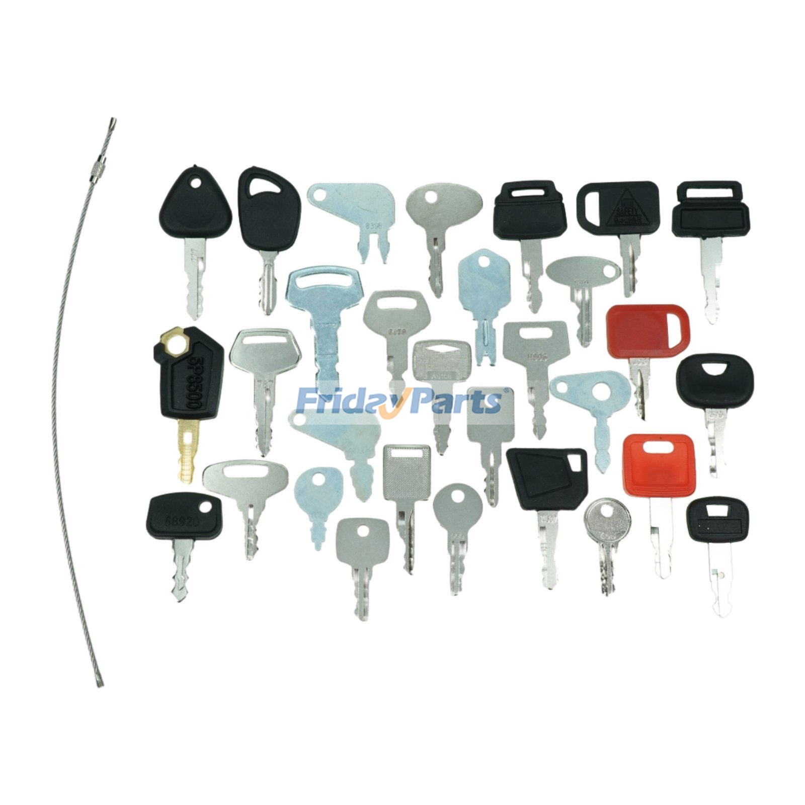 30 chiavi di accensione per Caterpillar CAT Komatsu Kubota Case John Deere JCB NH Volvo Heavy Equipment