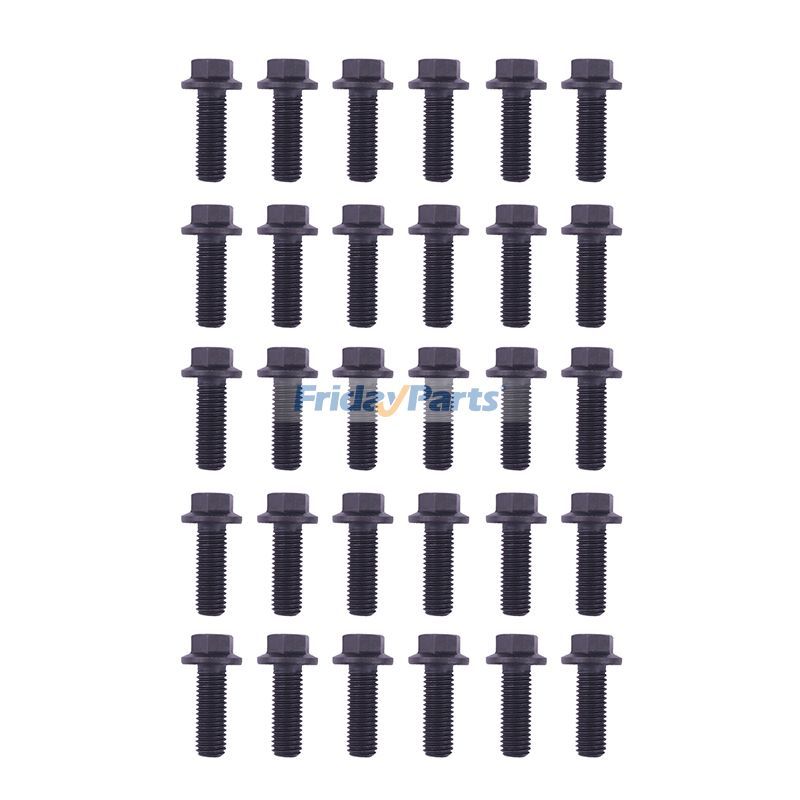 30 Pieces Hex Flange Head Cap Screw 3900637 for Cummins Engine 4B3.9 6B5.9 6C8.3 B3.3 QSB4.5 QSB5.9 QSB6.7 ISB ISB4.5 ISB5.9G ISB6.7