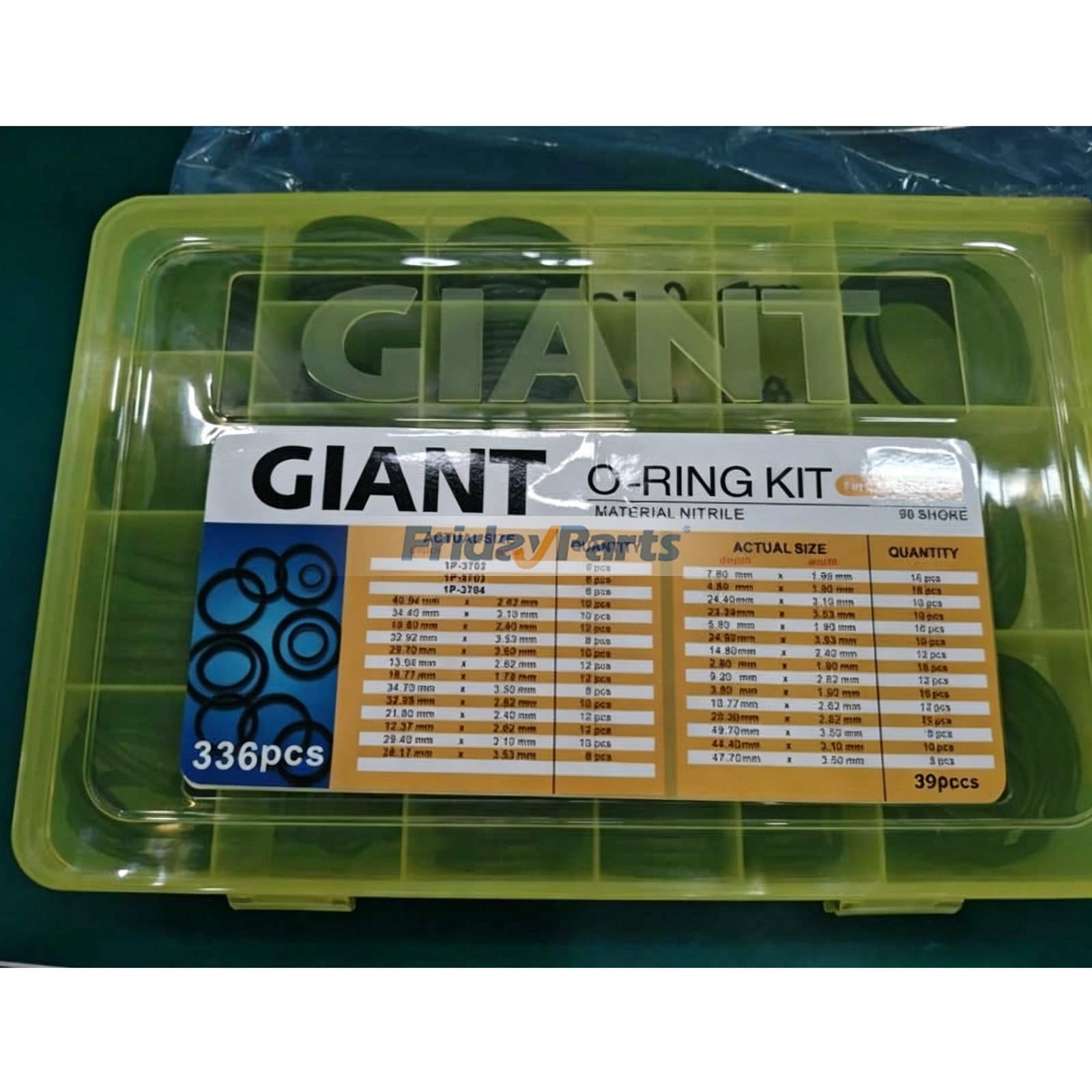 Kit de 336 joints toriques pour pelle hydraulique Caterpillar CAT