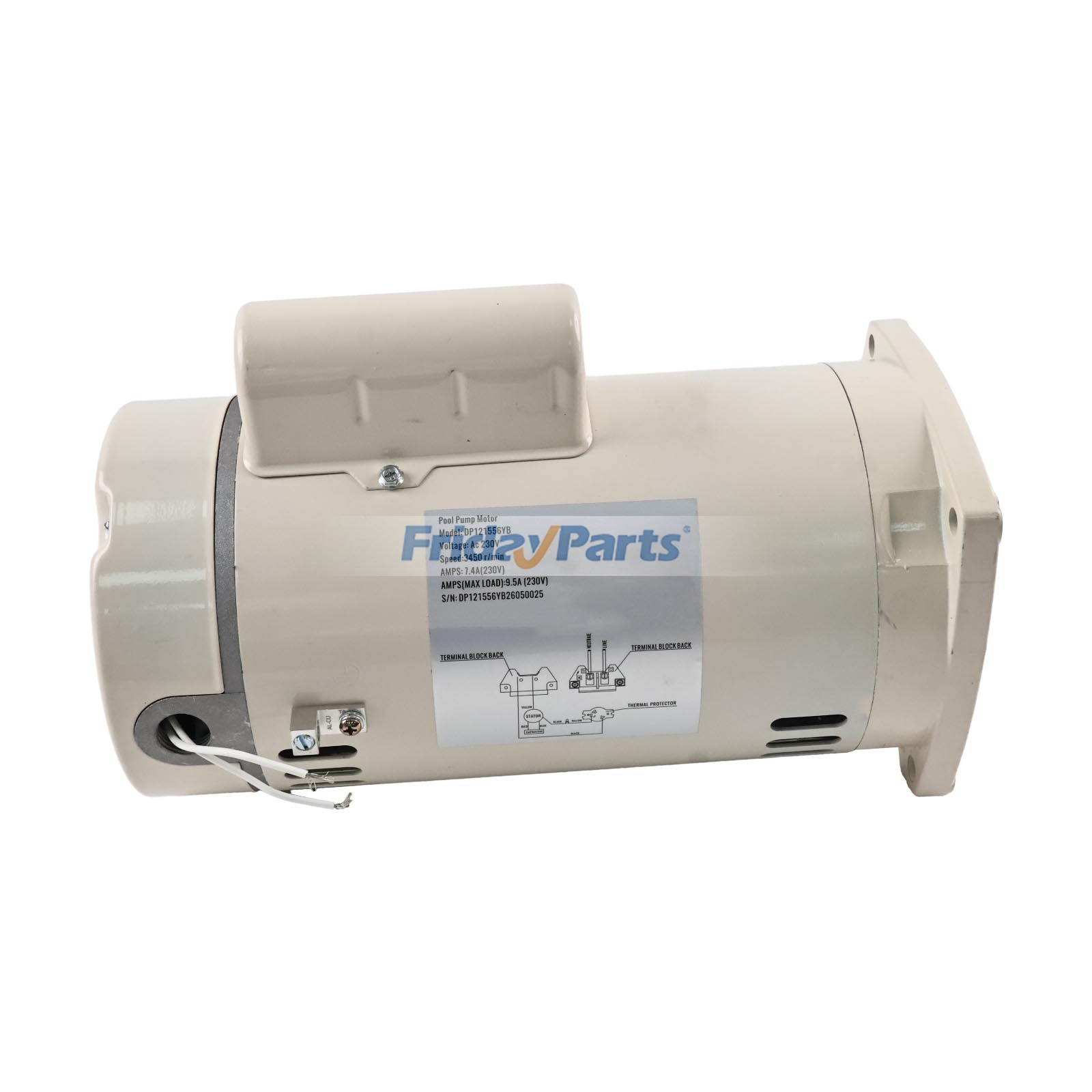 FridayParts Single Phase Square Flange Motor