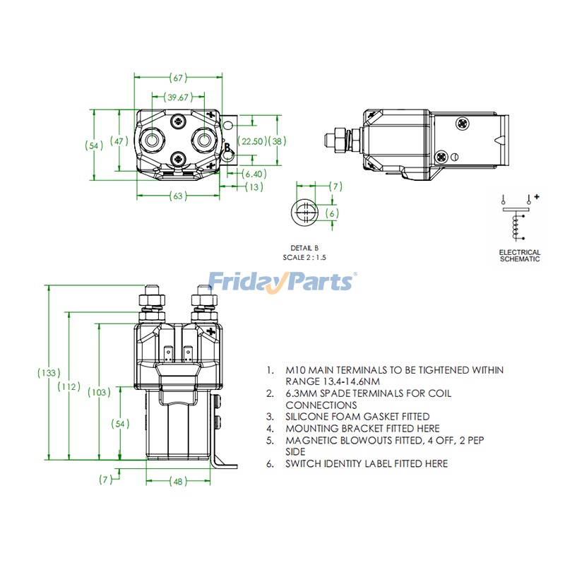 Contacteurpour Chariot Élévateur,Camion,Véhicule,Autres Équipements de Construction
