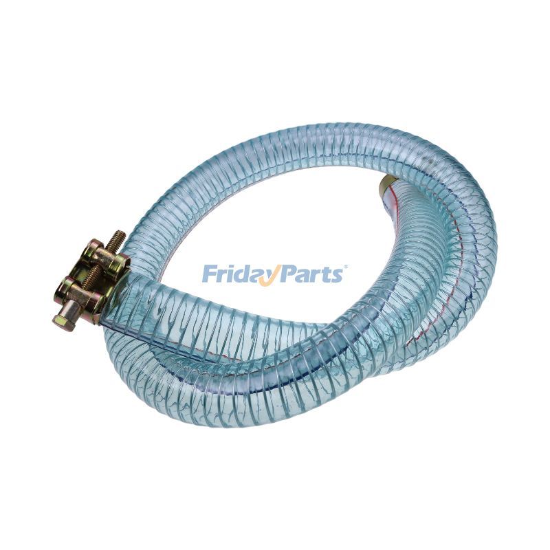 長さ 36 インチ、内径 1 インチのログ スプリッター吸引ホース、ウォーム ギア ホース クランプ付き