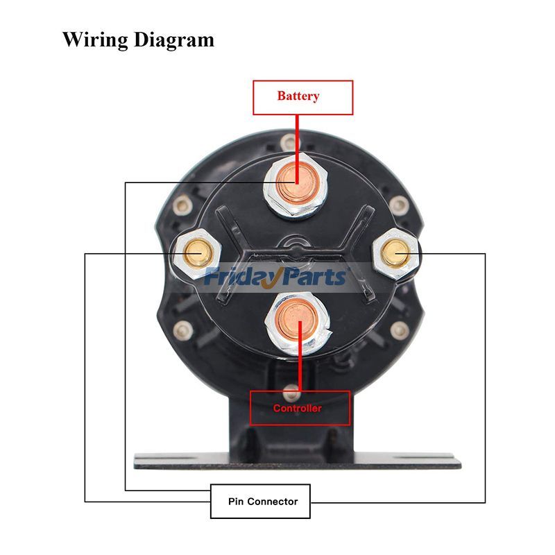 Interrupteur de relais solénoïde robuste et continu 36 V 609428 pour véhicules électriques RXV EZGO 2008-actuelspourPour E-Z-GO,Pour AUTRE MARQUE