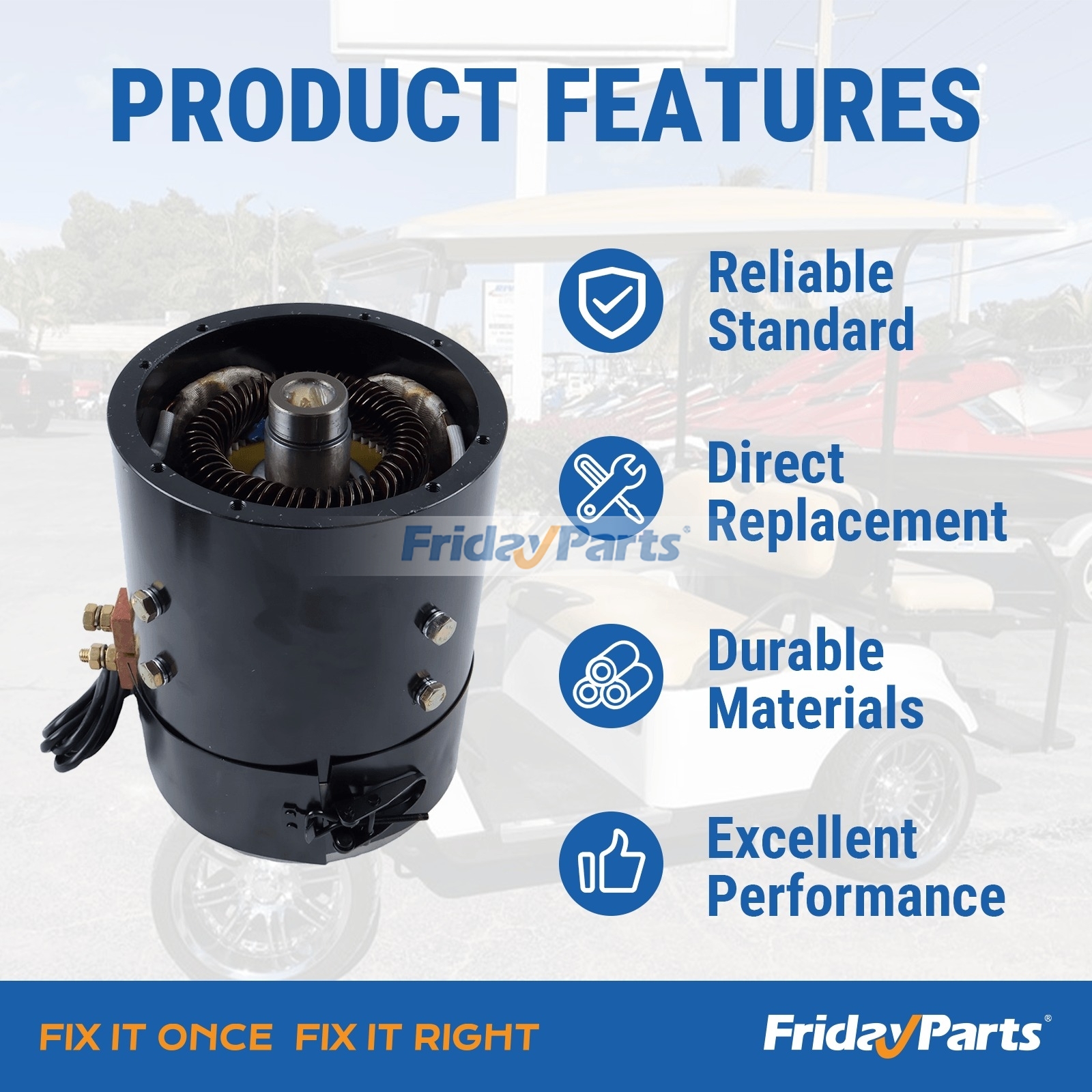 Moteur électrique pour Voiturette de Golf Pour E-Z-GO,Pour AUTRE MARQUE