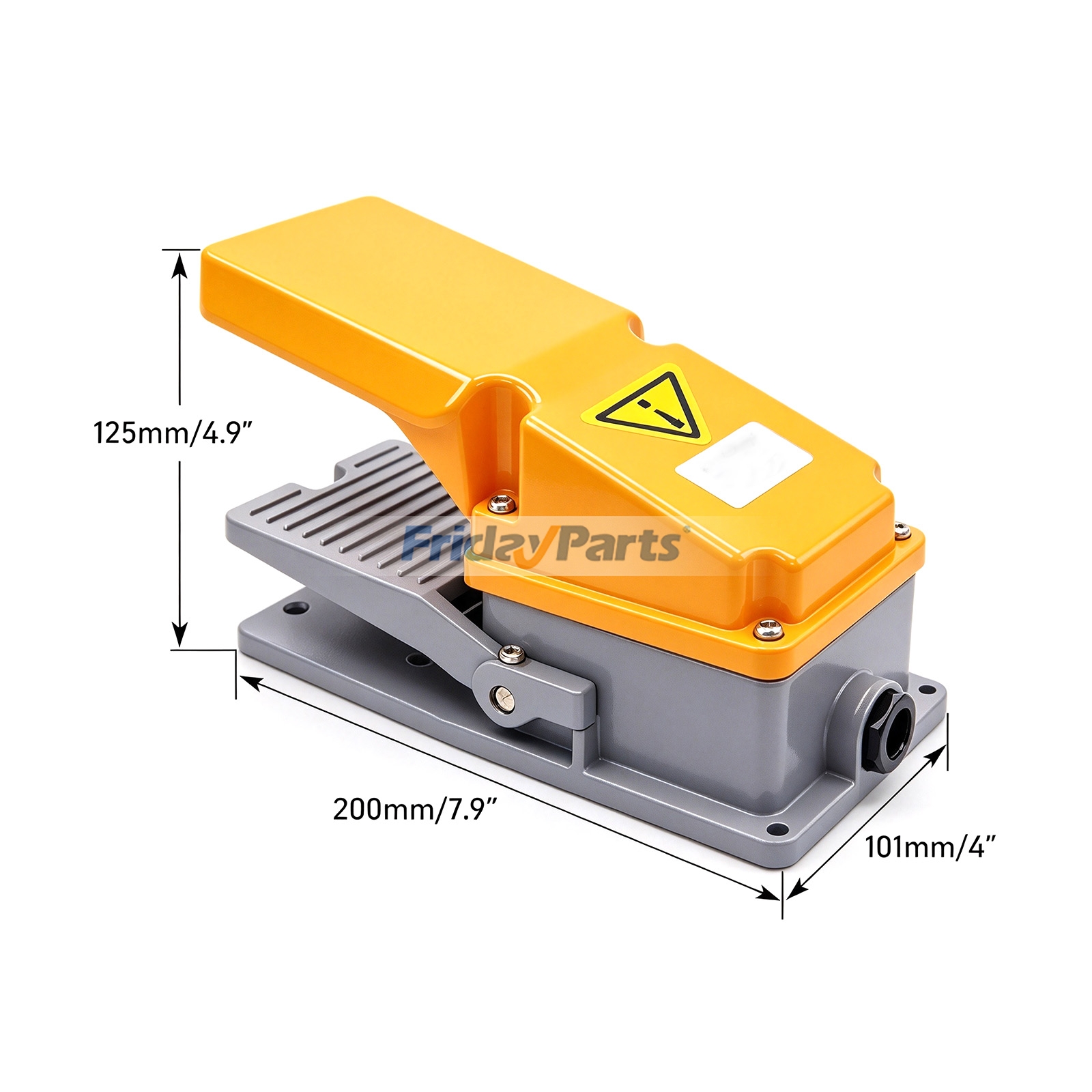 Heavy Duty Momentary Foot Pedal Switch with Protective Guard  for Industrial Equipment