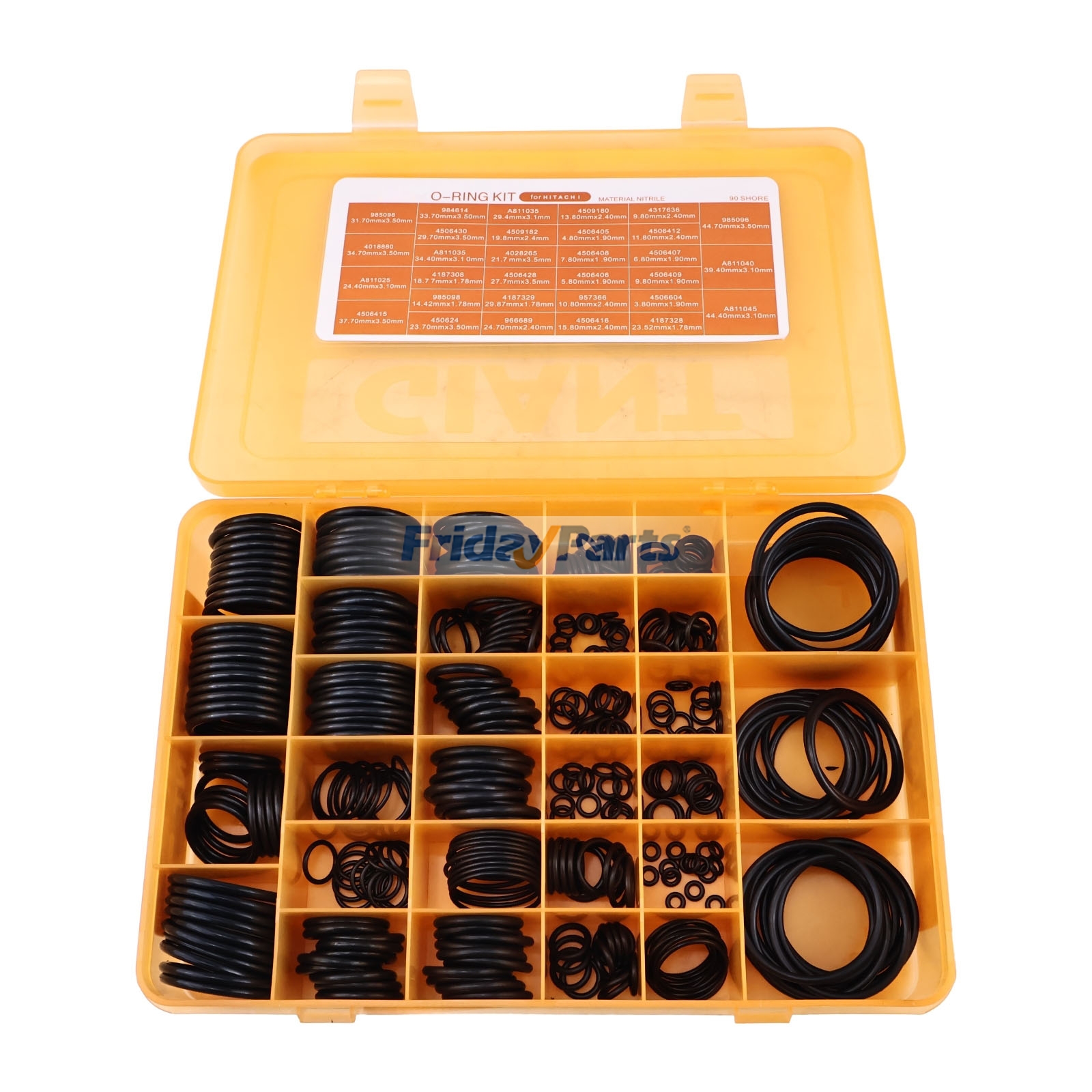 336 Pieces O-Ring Box Seal Kit for Hitachi Excavator EX100 EX120 EX200 EX300 EX400