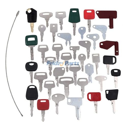 Engine Key Set 39 Pcs Ignition Key Set for Caterpillar CAT Case Ford Komatsu JCB JD ...