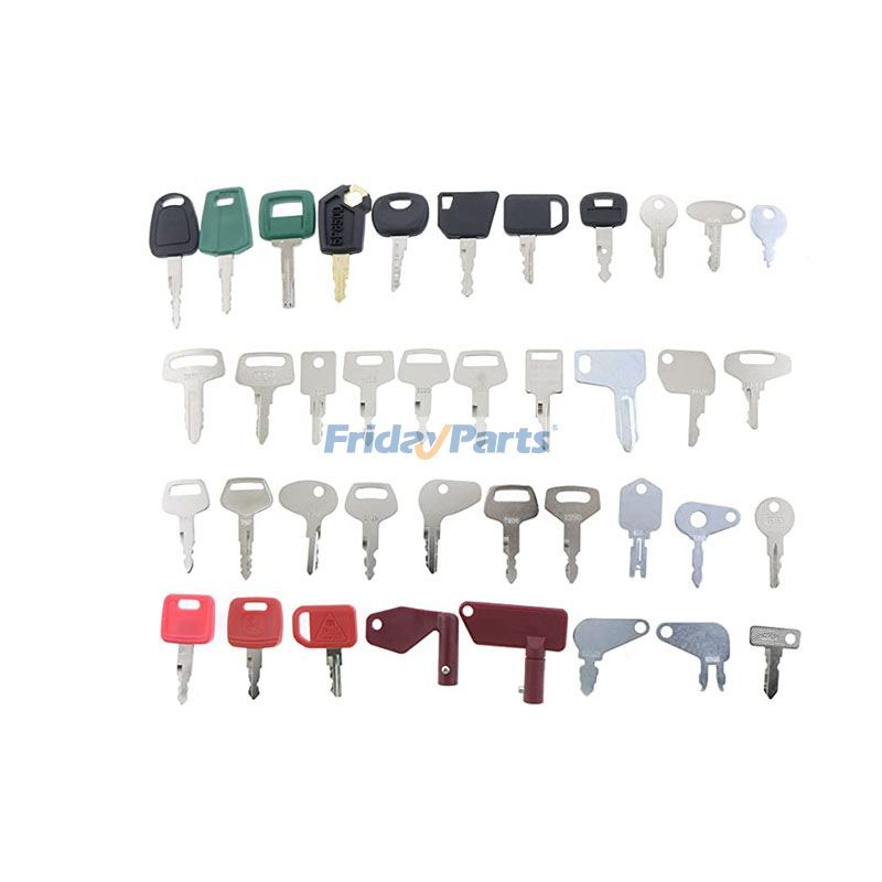 Zündschlüssel, 39 Stück, für Caterpillar CAT CASE, Ford, Komatsu, JCB, John Deere, Yanmar, Kubota, Hyster, Takeuchi, New Holland, Schwermaschinenfür Für Takeuchi