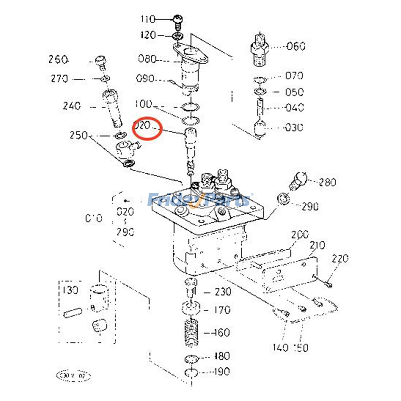 3 piezas de émbolo de bomba de inyector de combustible 16851-51050 para tractor Kubota GT750 GT850 GT950