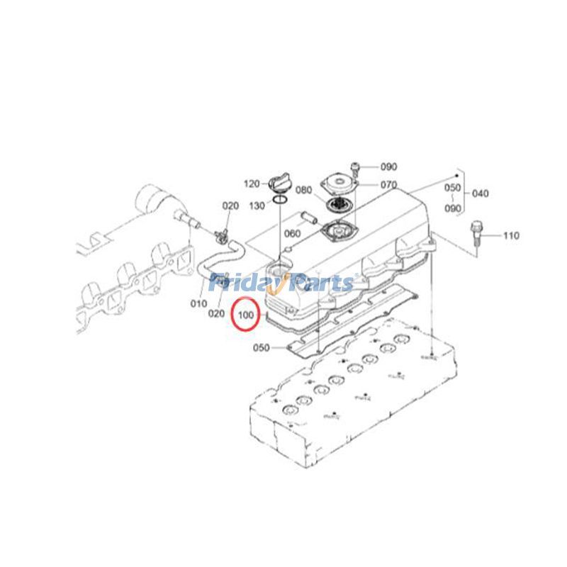  3Pcs Cylinder Head Cover Gasket For HYUNDAI,For KUBOTA