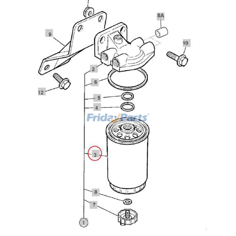 KraftstofffilterFür JCB