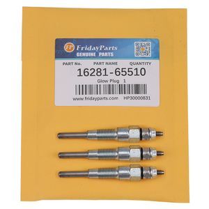 3 bujías incandescentes 16281-65510 para motor Kubota D905 D1005 D1105 D1305