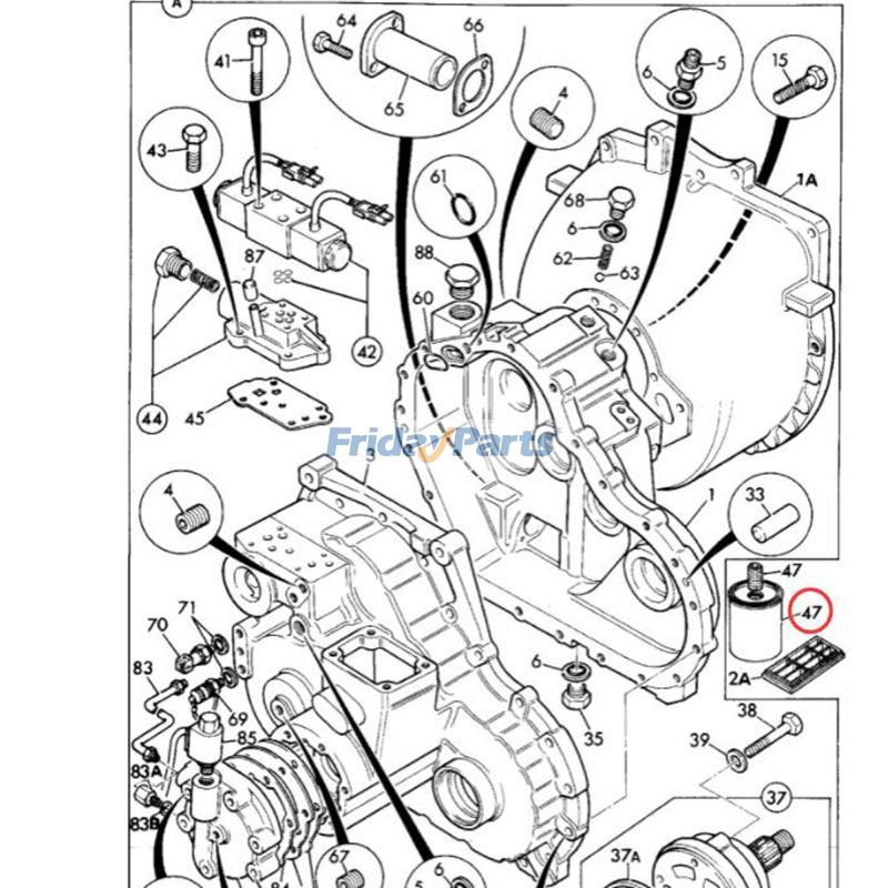 Transmission Oil Filter For JCB Loader,Telehandler