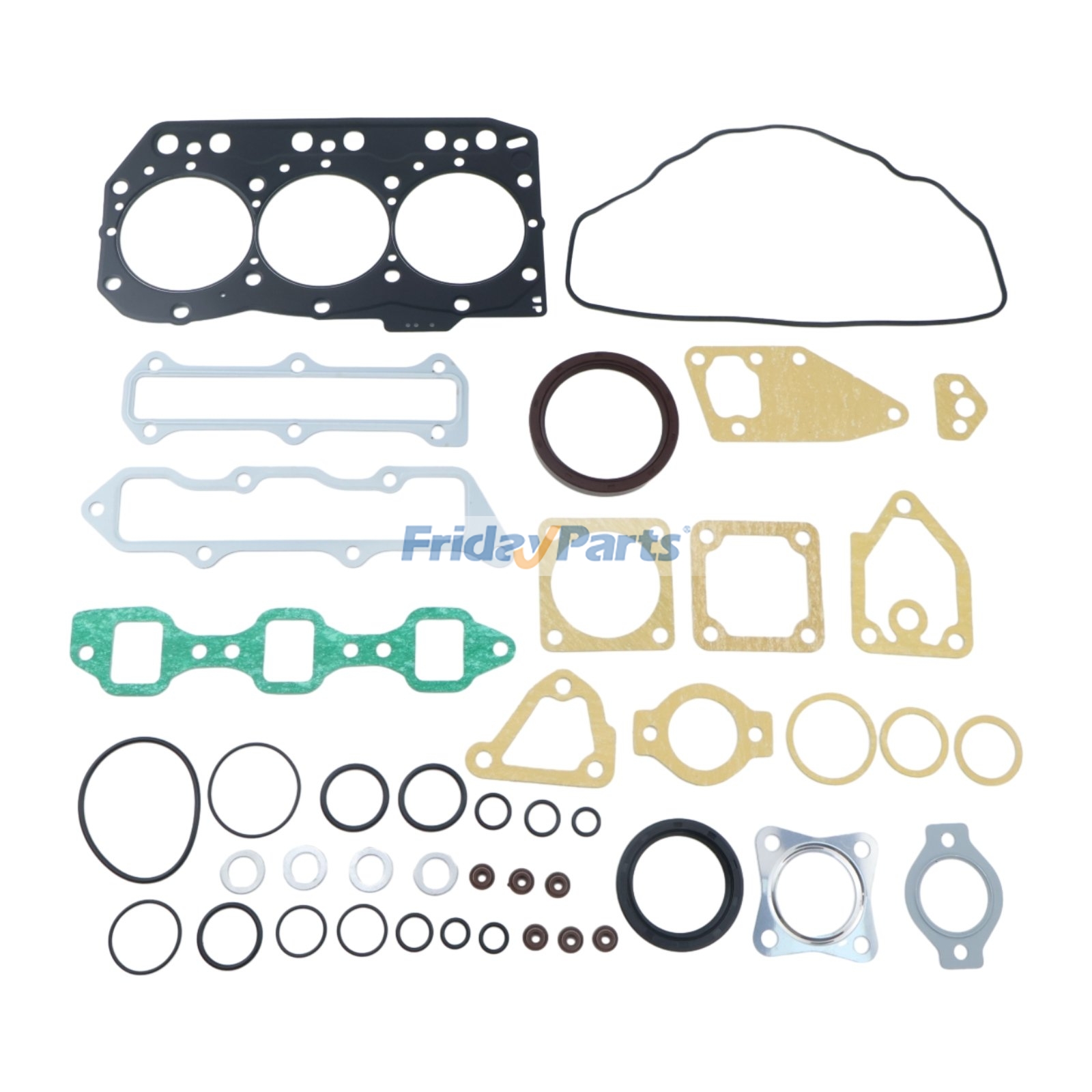 Overhaul Gasket Kit for Yanmar Engine 3TNE82 3TNE82A 3TNE82AC Takeuchi TB28FR TB125 Kobelco SK30SR-2 SK35SR-2
