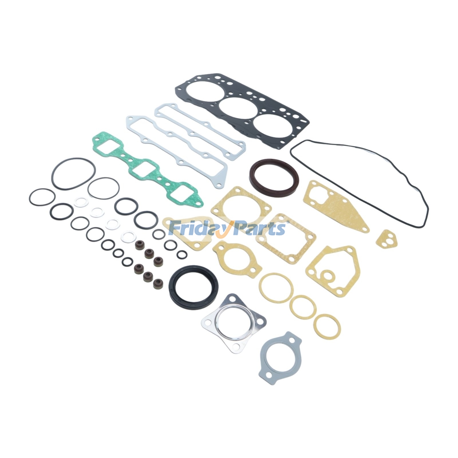 Kit de juntas de revisión para motor Yanmar 3TNE82 3TNE82A 3TNE82AC Takeuchi TB28FR TB125 Kobelco SK30SR-2 SK35SR-2 de FridayParts