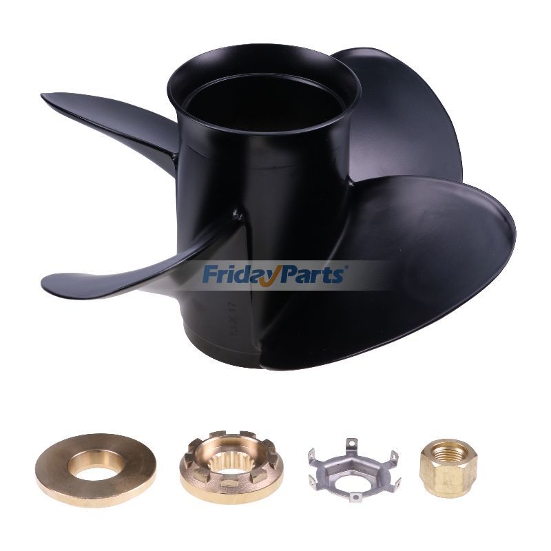 4 Blade Prop 13x17 Propeller 48-8M8026590 for Mercury Outboard 40-140HP Pontoon