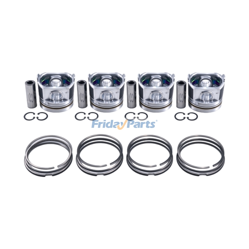 Kit piston 4 cylindres 1J403-21110 1A091-21050 pour moteur Kubota V2403