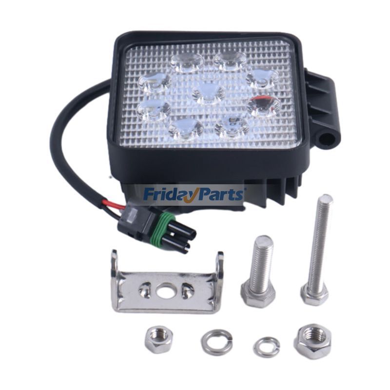 Projecteur de travail à LED 4 pouces 27 W DC24 V/12 V pour excavatrice, camion, chargeur, niveleusepourPour AUTRE MARQUE