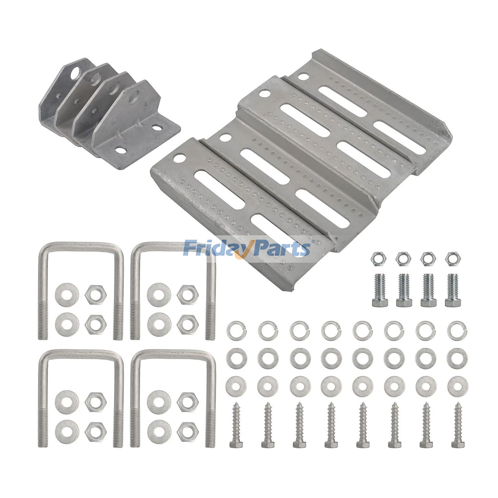 4 Pack 8" Galvanized Swivel Top Bunk Bracket Kit for 3x3 Boat Trailer Support