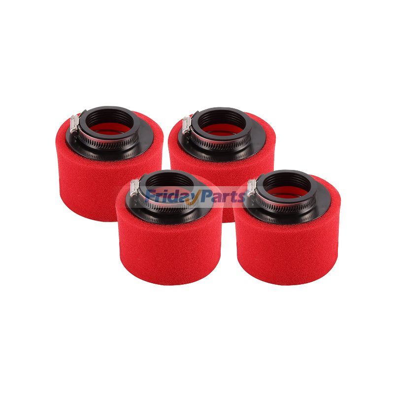 4 Pcs 48mm Red Air Filter for GY6 50cc Motorcycle Scooter Bike Dirt Pit ATV