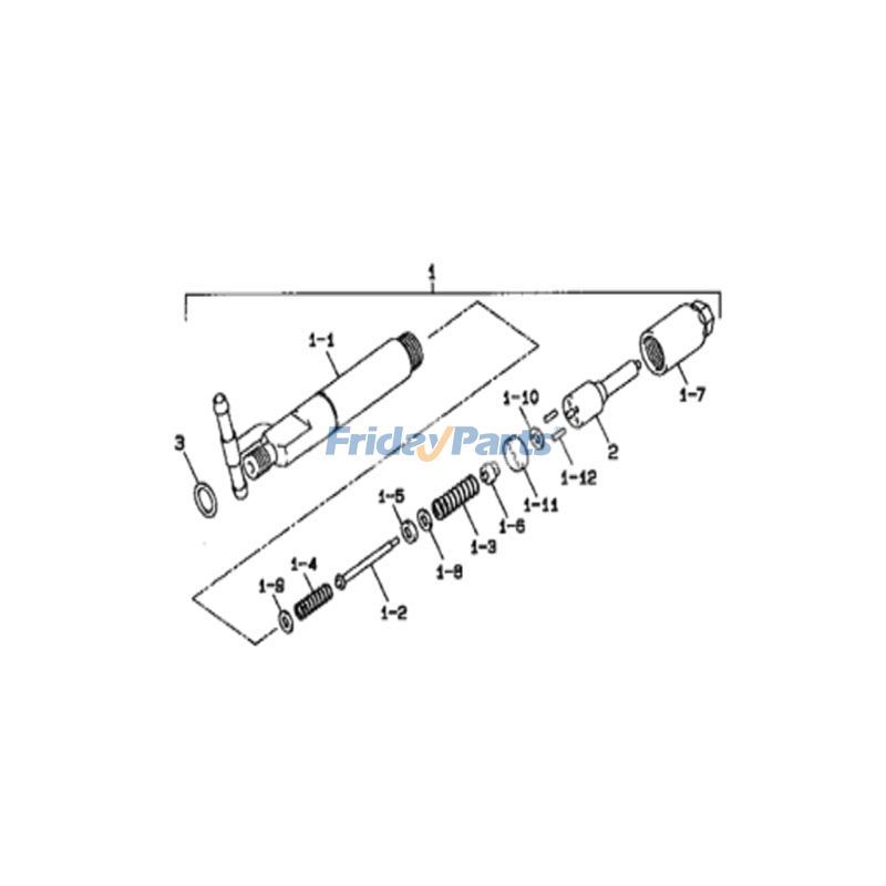 FridayParts 4 Stück Denso-Kraftstoffeinspritzdüsen 4D34