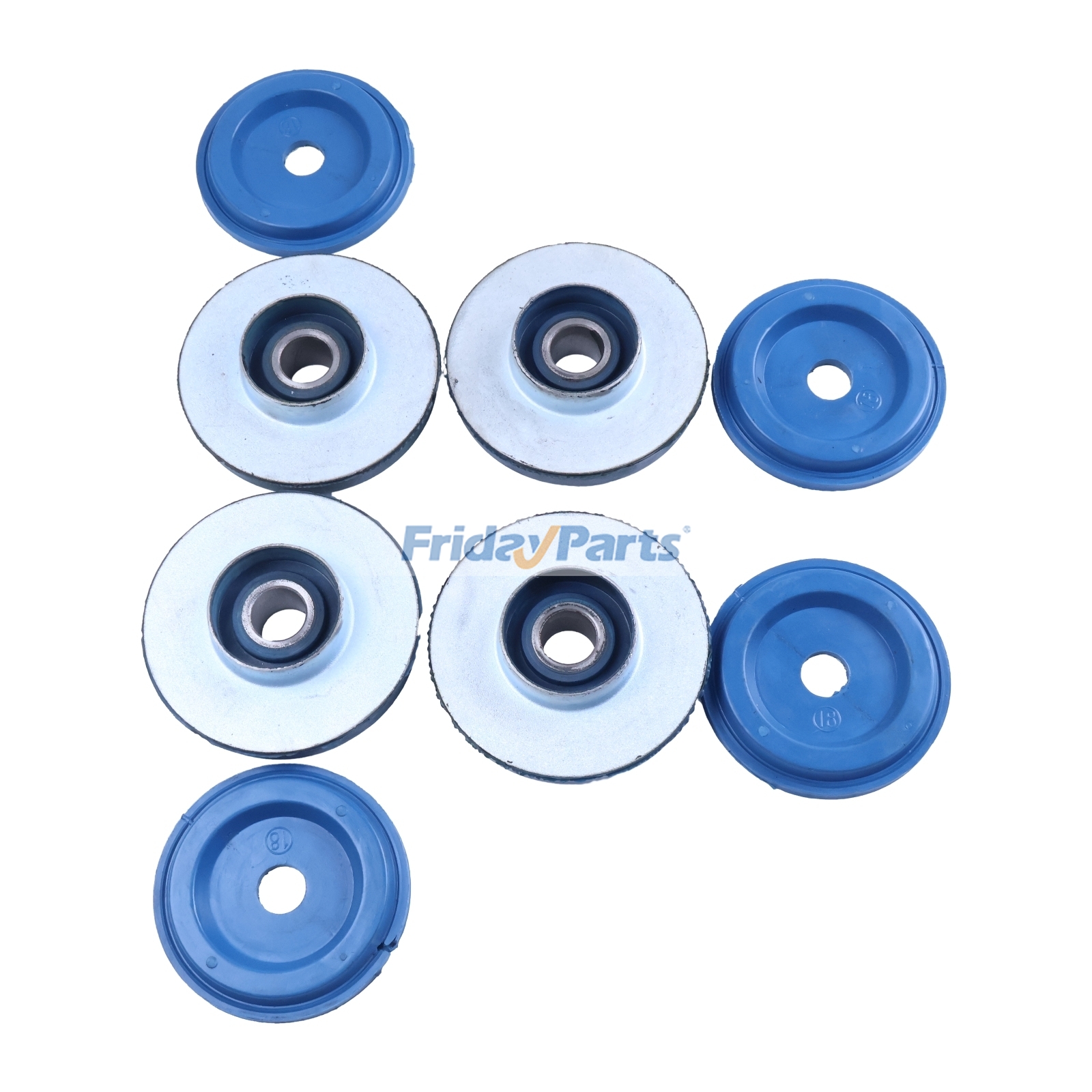 8 piezas de amortiguadores de goma para montaje de motor 2416Z498 para excavadora Kobelco K904-2 K905A K905-2 SK100-3 SK150LC-3 de FridayParts