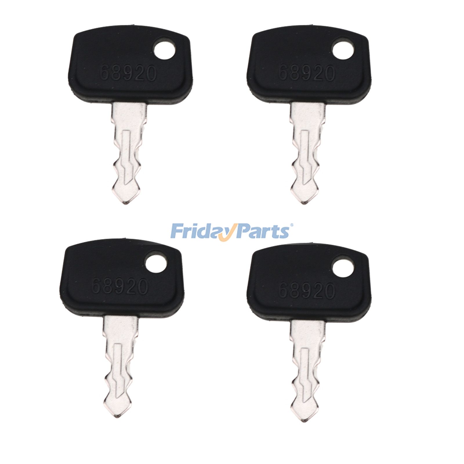 Lot de 4 clés de contact 68920 PL501-68920 pour Kubota B26 BX1850D BX1860 BX1870 BX1870-1 BX2350D BX2360 BX2370 BX2370-1 BX24D BX25 BX25DLB BX25DLB-1