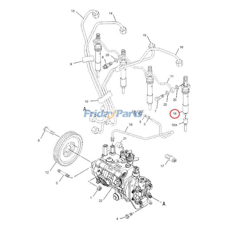 4 PCS Kraftstoffeinspritzdüsensäule CAT Baggerladerfür MotorFür CAT
