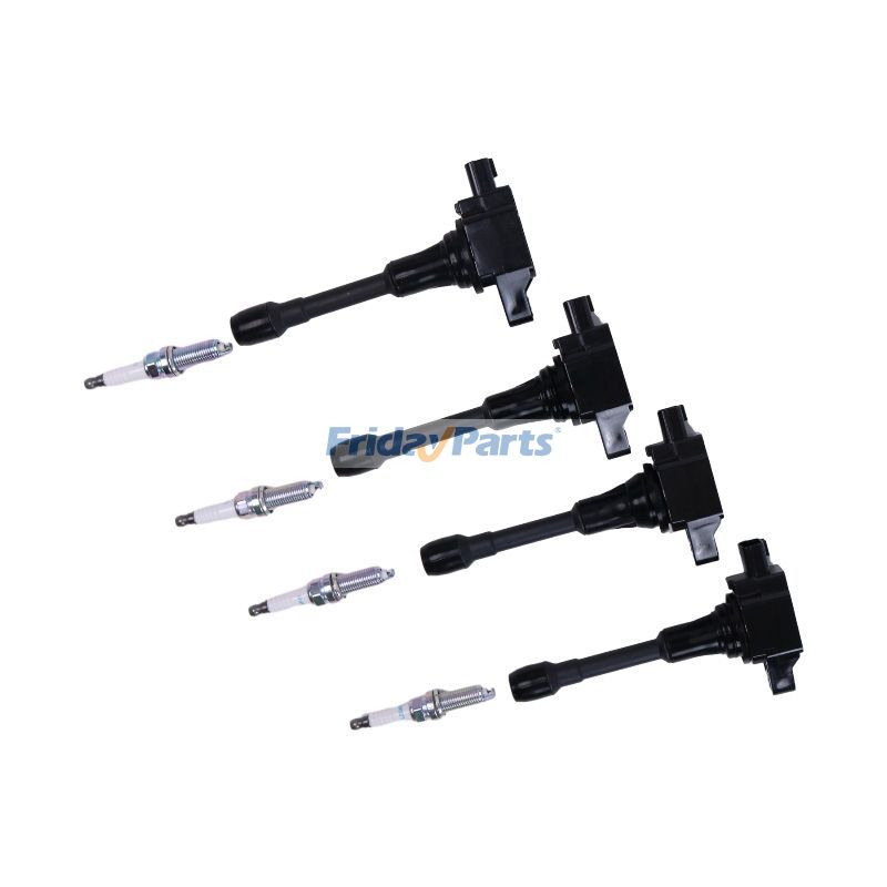 Bobina de encendido y bujía (4 unidades, 22448-ED000, UF549-1) para Nissan Altima Cube March Pathfinder Rogue X-Trail Infiniti FX50 M56 Q70 QX60 QX70 Para Nissan