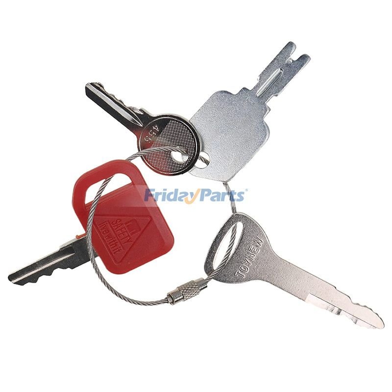 Hgv Ignition Key Conjunto de 4 chaves de ignição para Toyota John Deere Komatsu Clark ...