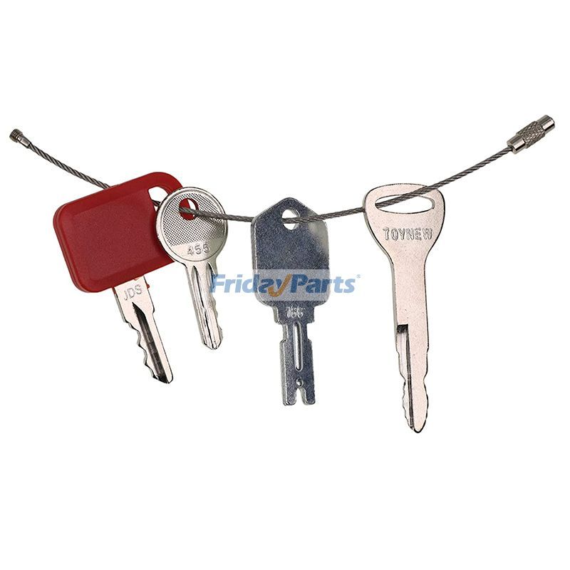 FridayPartsのイグニッションキー 4個 ジョンディア コマツ クラーク イェール ハイスター ジーニー スカイジャック シュノーケル テレックス 重機建設機械